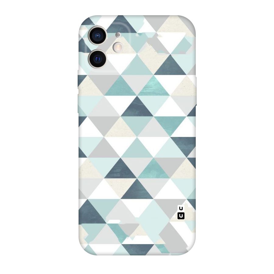 Green And Grey Pattern Original Polycarbonate Back Case for iPhone 12