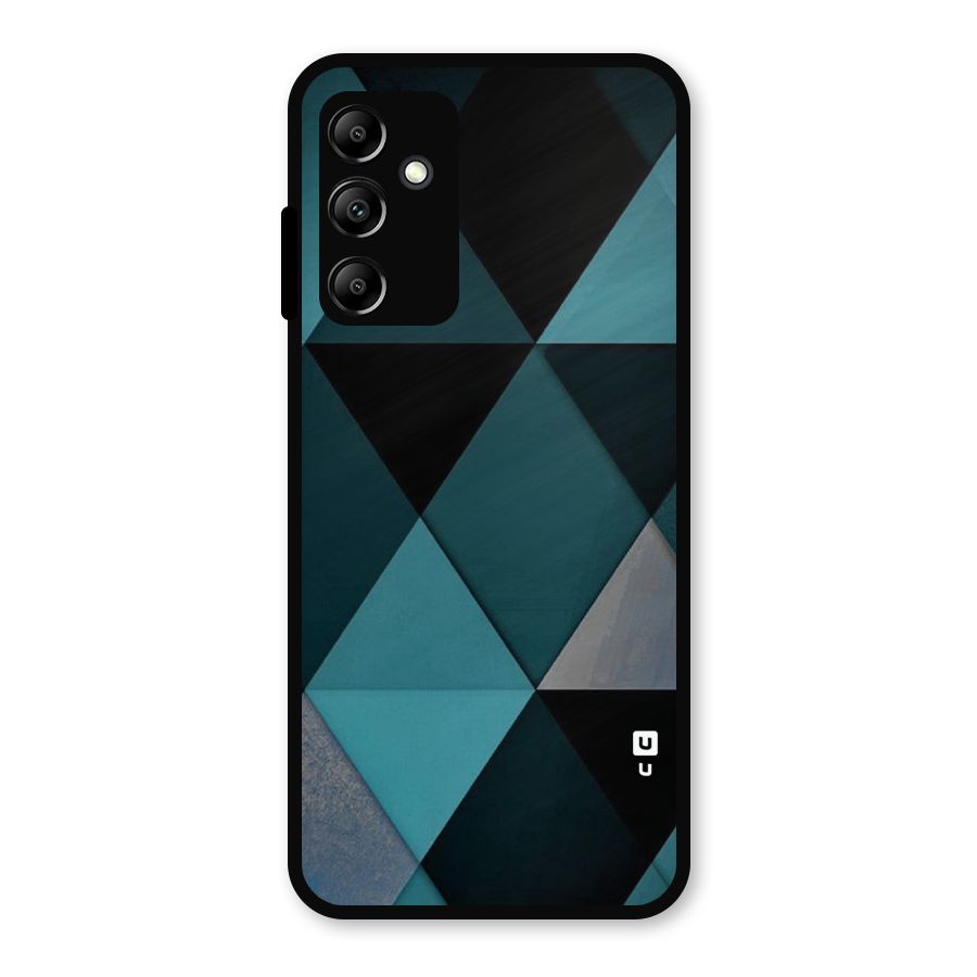 Green Black Shapes Metal Back Case for Galaxy A14 5G