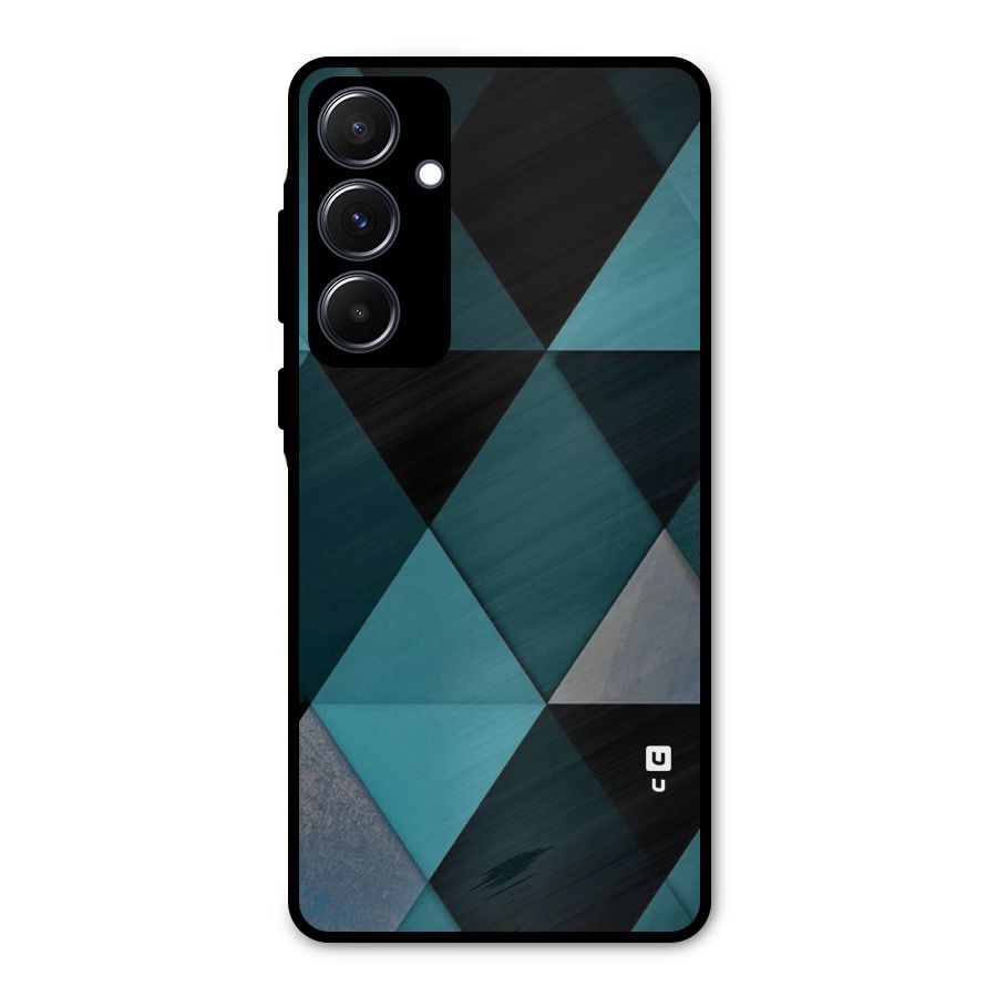 Green Black Shapes Metal Back Case for Galaxy A55