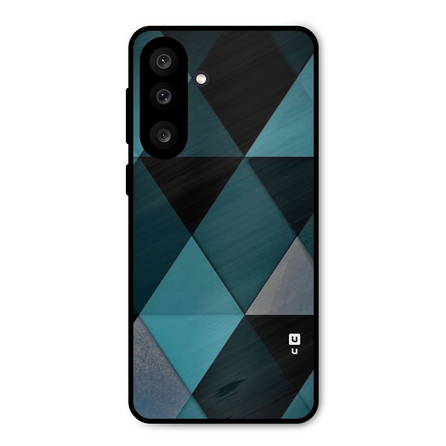 Green Black Shapes Metal Back Case for Galaxy M56