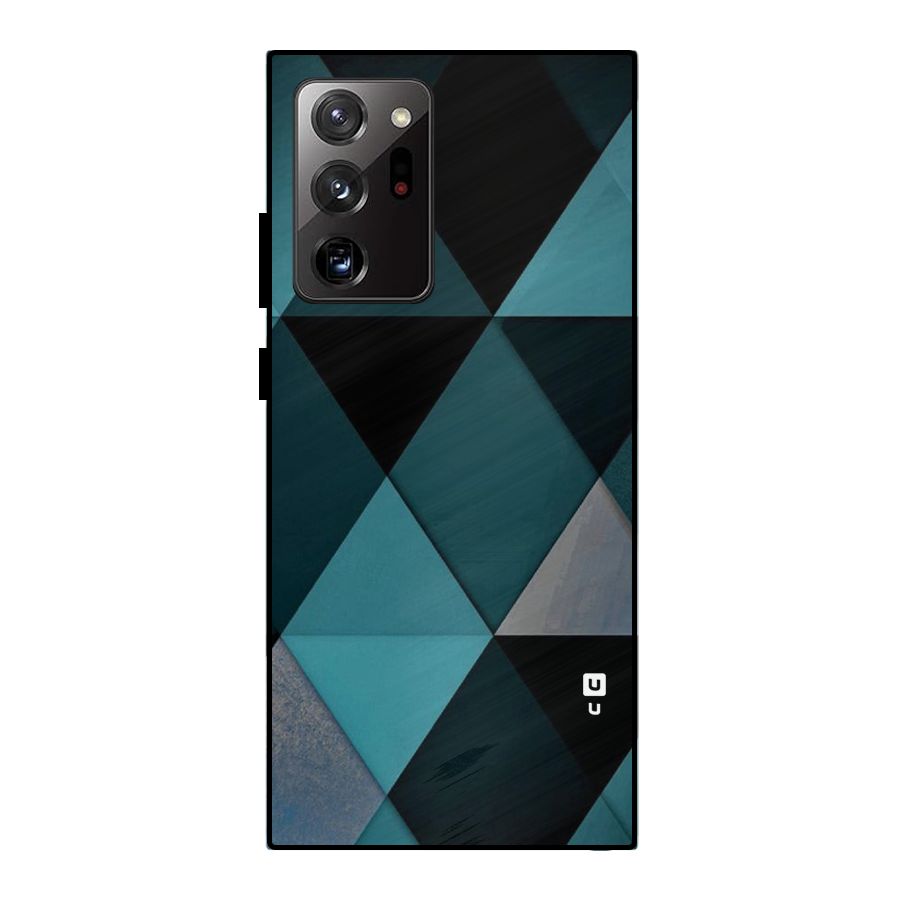 Green Black Shapes Metal Back Case for Galaxy Note 20 Ultra