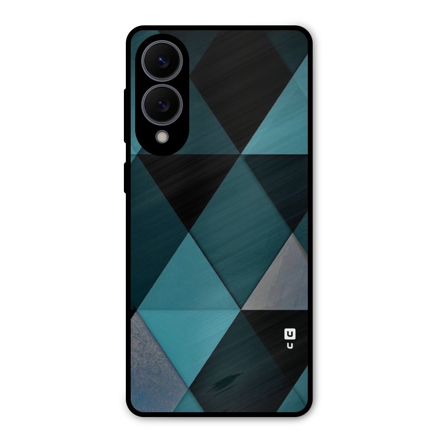 Green Black Shapes Metal Back Case for Galaxy S25 Edge