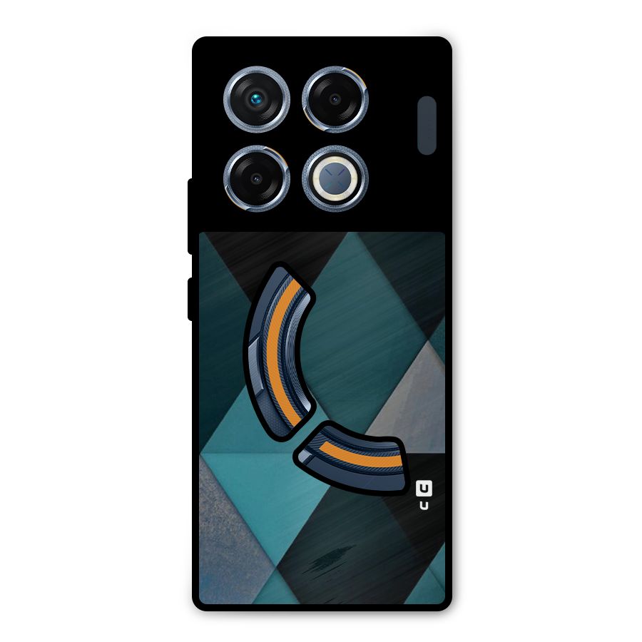 Green Black Shapes Metal Back Case for Infinix GT 20 Pro