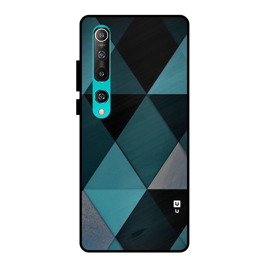 Green Black Shapes Metal Back Case for Mi 10