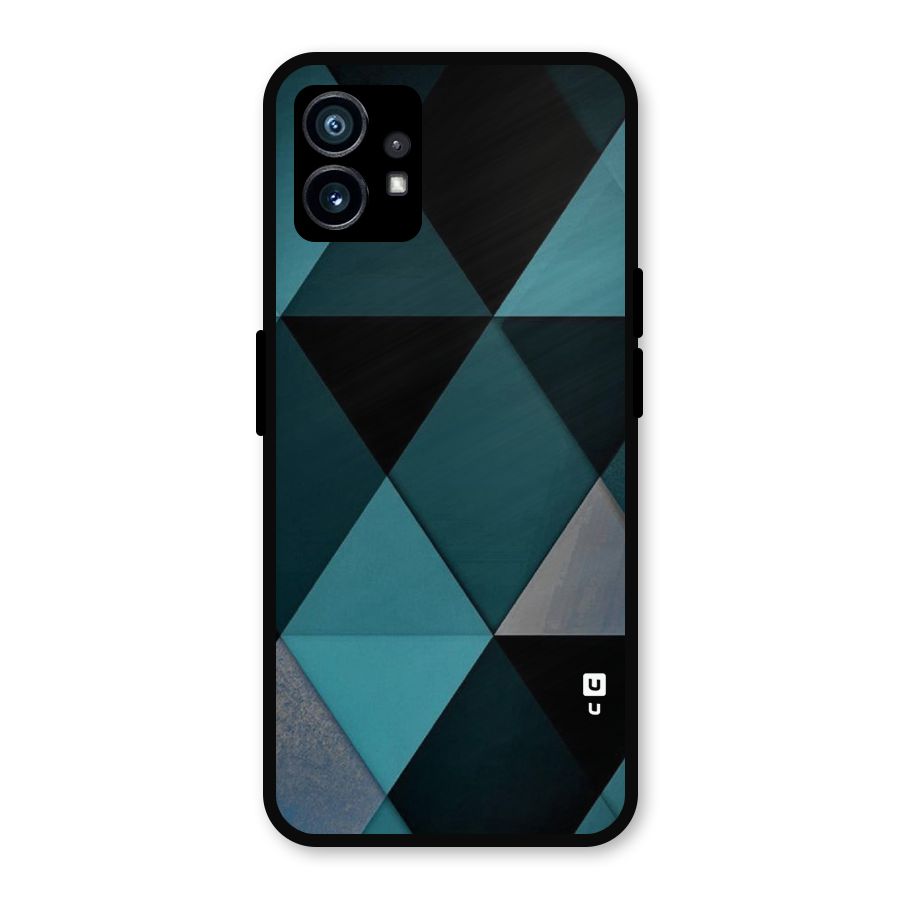 Green Black Shapes Metal Back Case for Nothing Phone 1