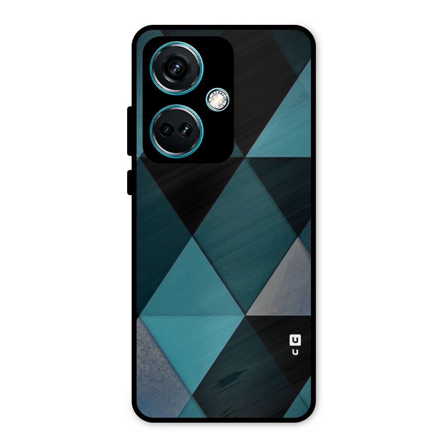 Green Black Shapes Metal Back Case for OnePlus Nord CE 3 5G
