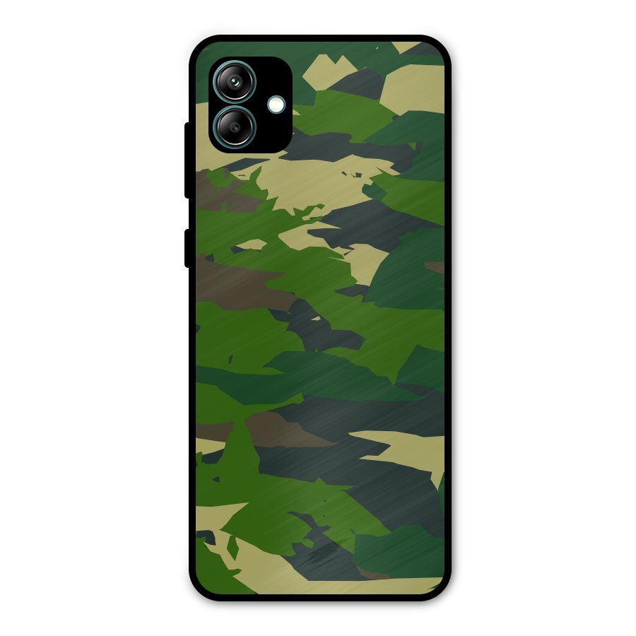 Green Camouflage Army Metal Back Case for Galaxy A04