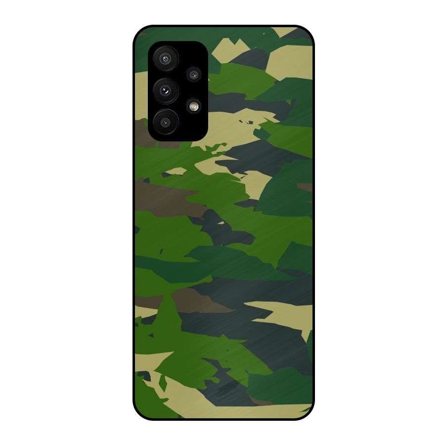 Green Camouflage Army Metal Back Case for Galaxy A23