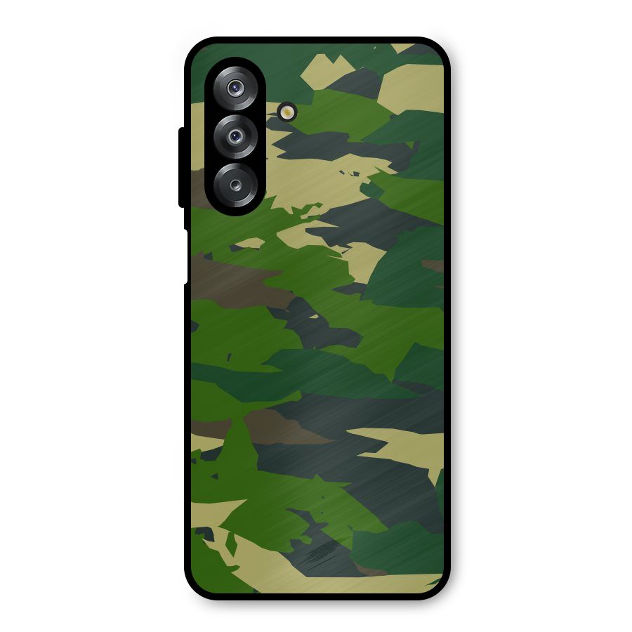 Green Camouflage Army Metal Back Case for Galaxy A26