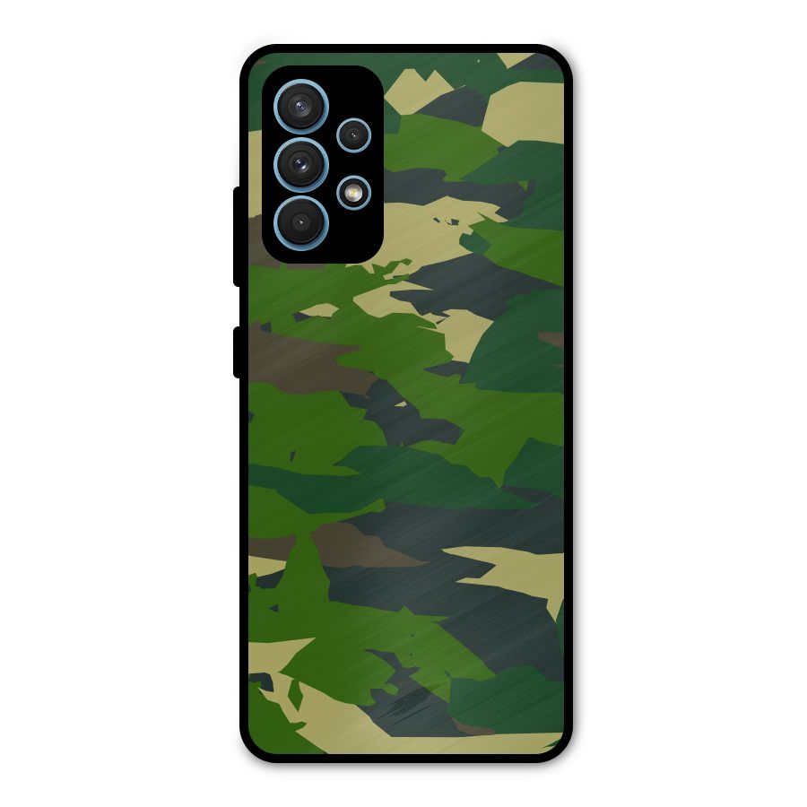 Green Camouflage Army Metal Back Case for Galaxy A32