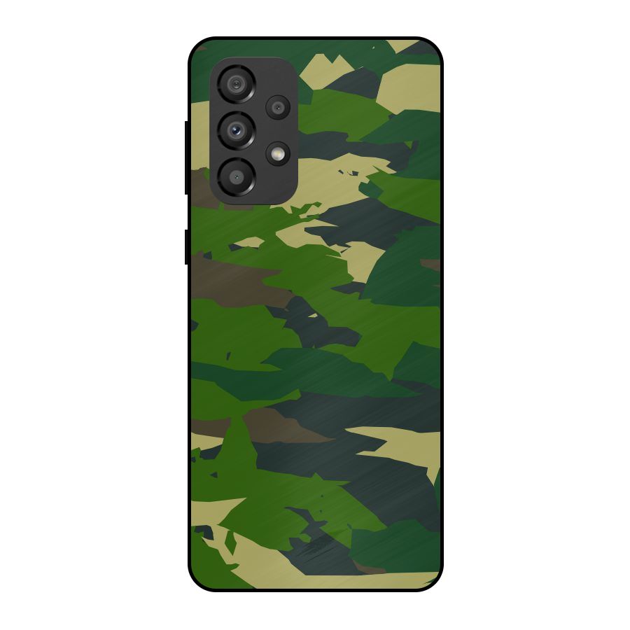 Green Camouflage Army Metal Back Case for Galaxy A33 5G