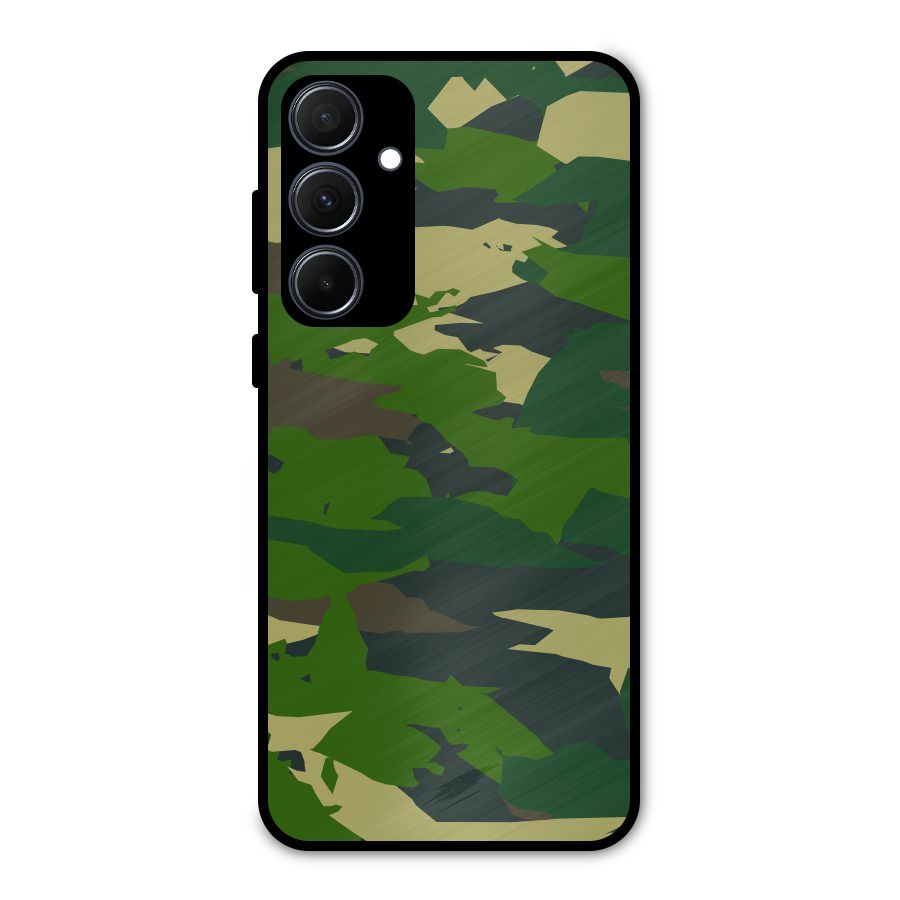 Green Camouflage Army Metal Back Case for Galaxy A35