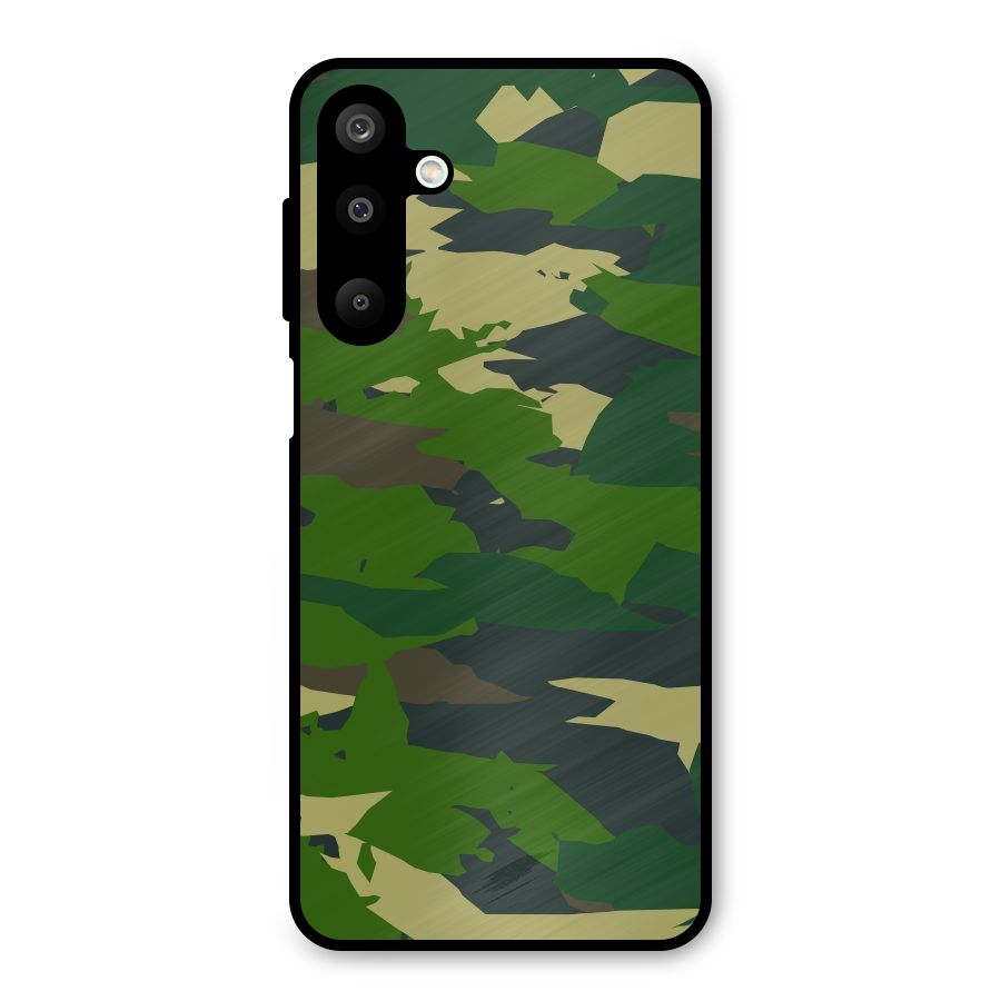 Green Camouflage Army Metal Back Case for Galaxy M16