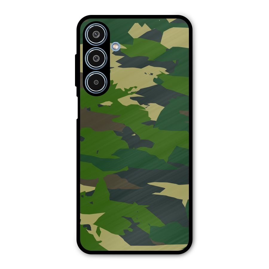Green Camouflage Army Metal Back Case for Galaxy M35