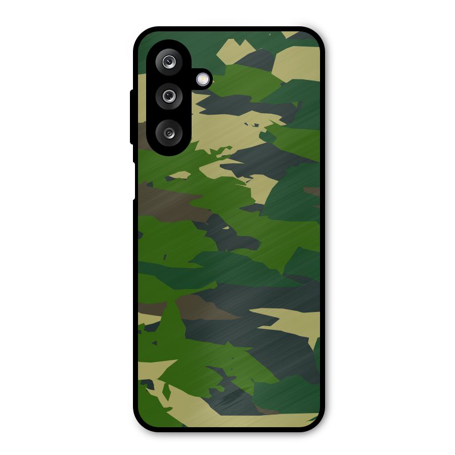 Green Camouflage Army Metal Back Case for Galaxy M36