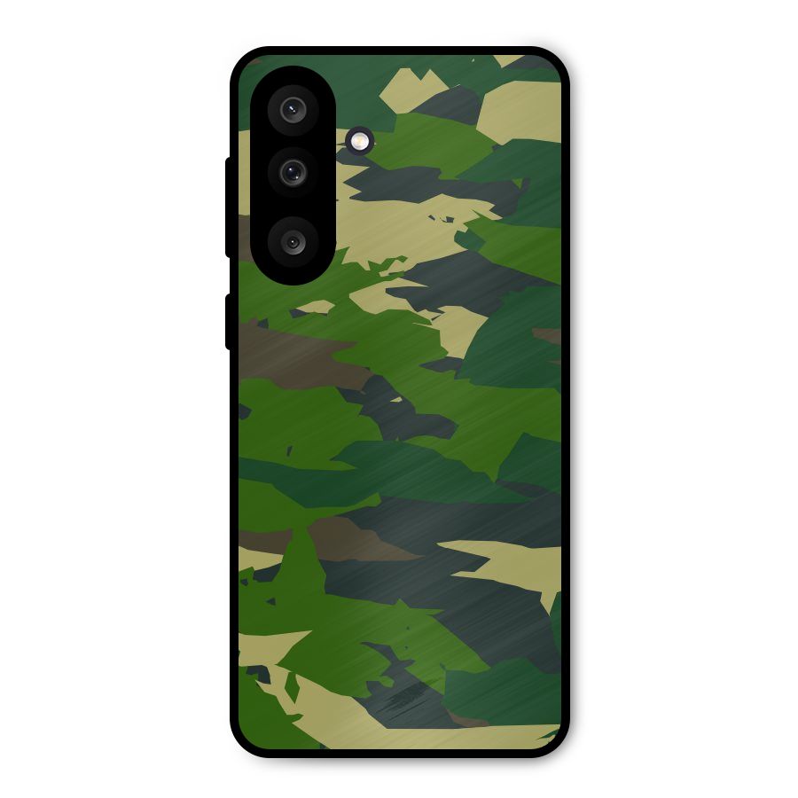 Green Camouflage Army Metal Back Case for Galaxy M56