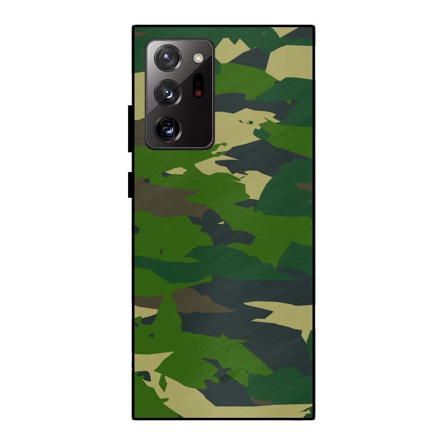 Green Camouflage Army Metal Back Case for Galaxy Note 20 Ultra 5G