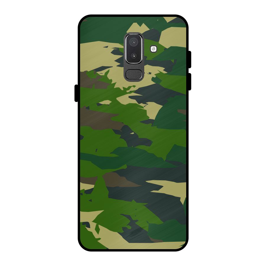Green Camouflage Army Metal Back Case for Galaxy On8 (2018)