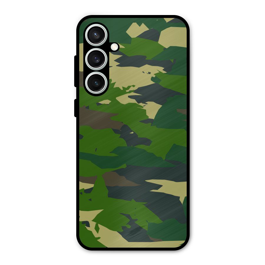 Green Camouflage Army Metal Back Case for Galaxy S23 FE