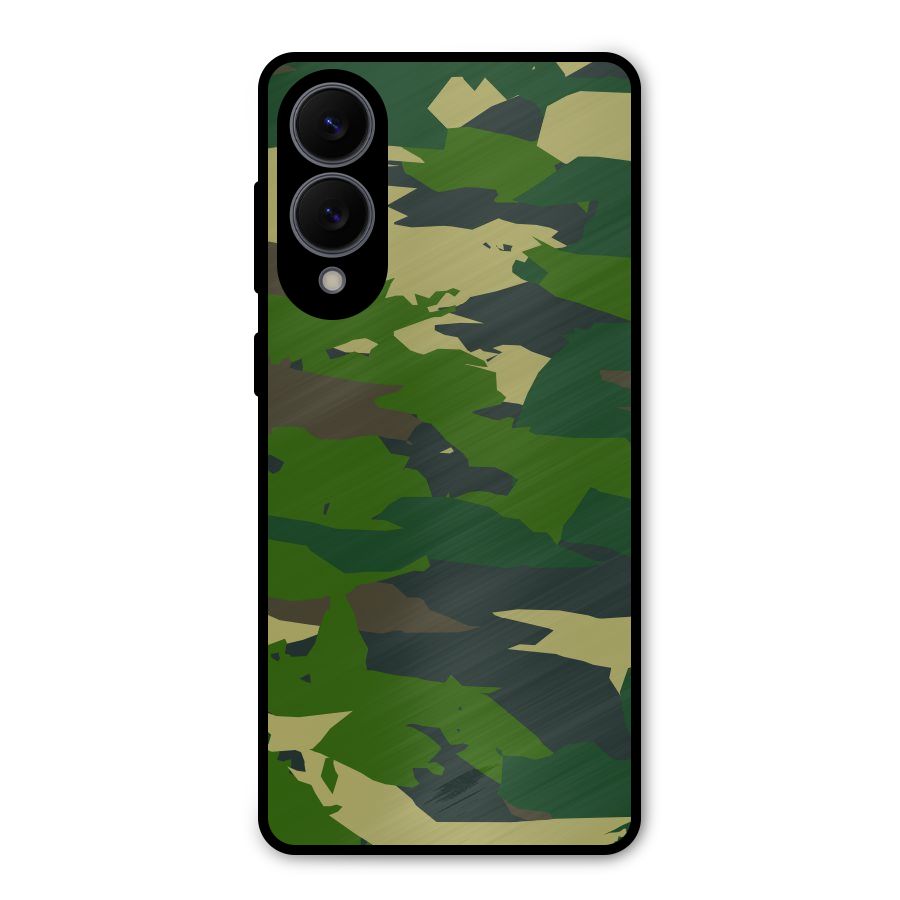 Green Camouflage Army Metal Back Case for Galaxy S25 Edge