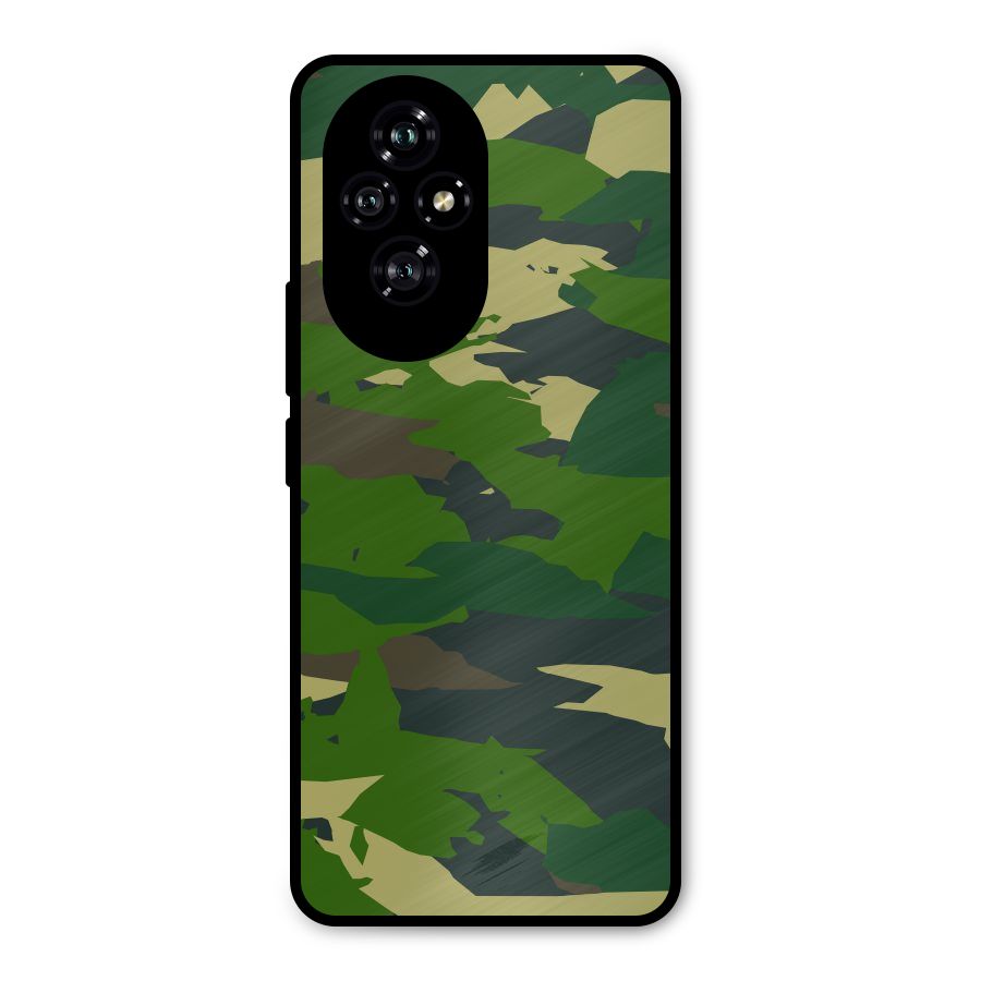 Green Camouflage Army Metal Back Case for Honor 200