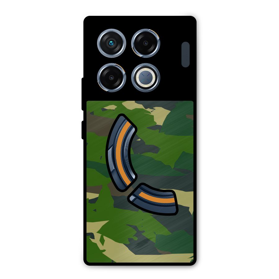Green Camouflage Army Metal Back Case for Infinix GT 20 Pro