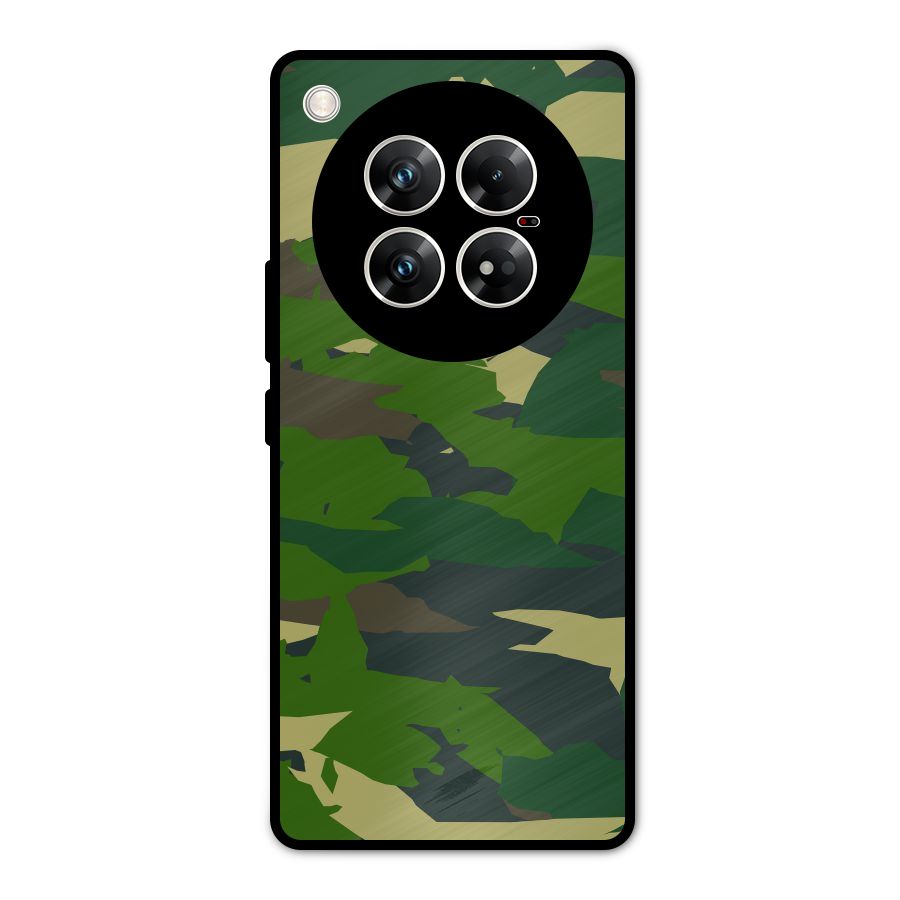 Green Camouflage Army Metal Back Case for Infinix Zero 40 5G