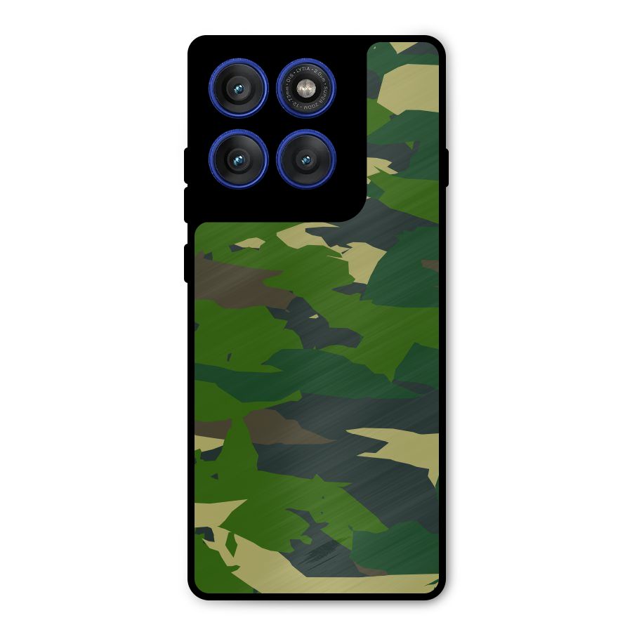 Green Camouflage Army Metal Back Case for Motorola Edge 60 Pro