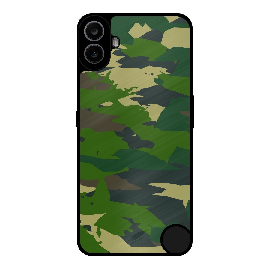 Green Camouflage Army Metal Back Case for Nothing CMF Phone 1