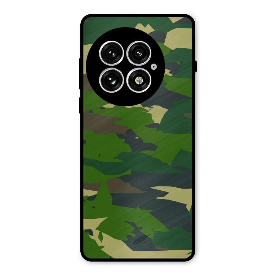 Green Camouflage Army Metal Back Case for OnePlus 13