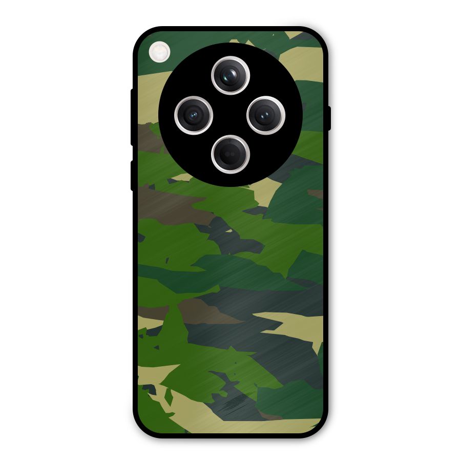Green Camouflage Army Metal Back Case for Oppo Find X8