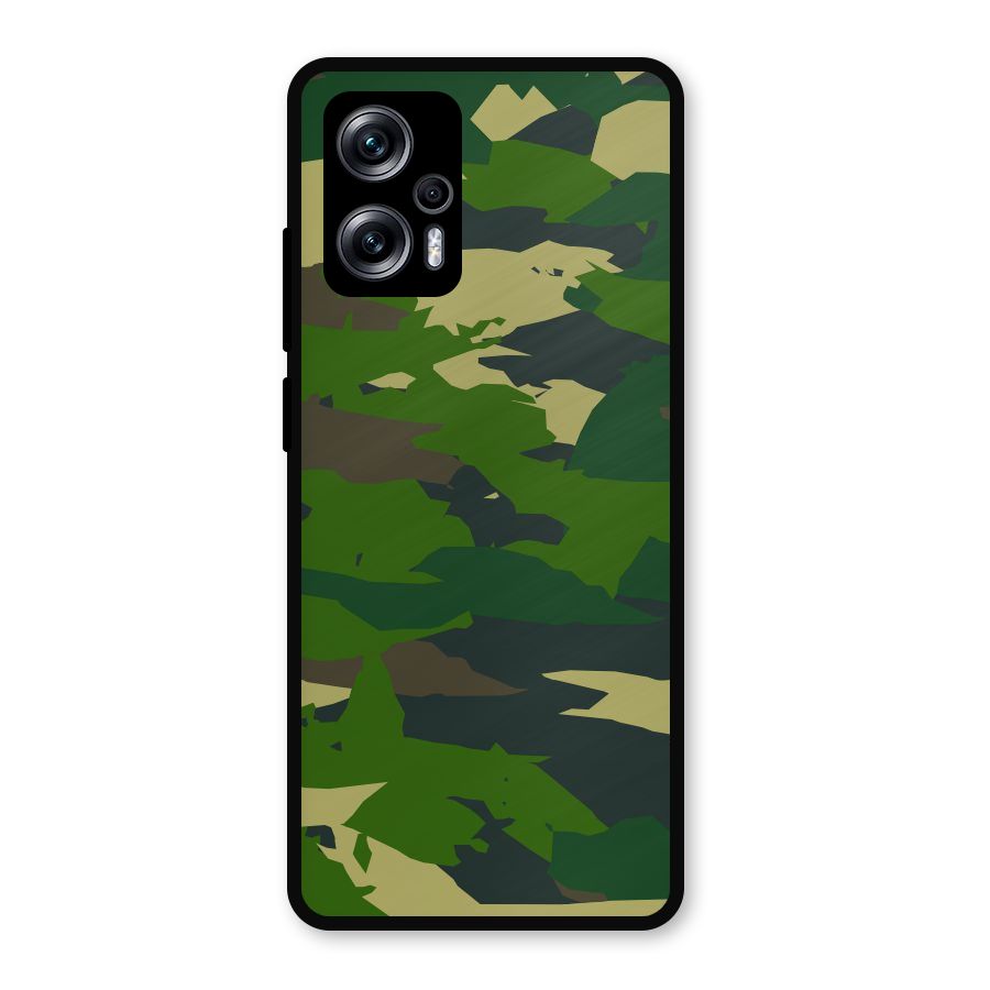 Green Camouflage Army Metal Back Case for Redmi K50i