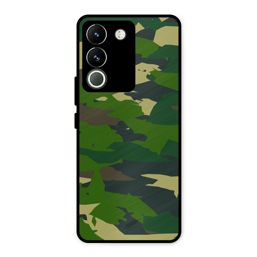 Green Camouflage Army Metal Back Case for Vivo Y200