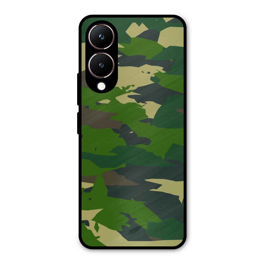 Green Camouflage Army Metal Back Case for Vivo Y28