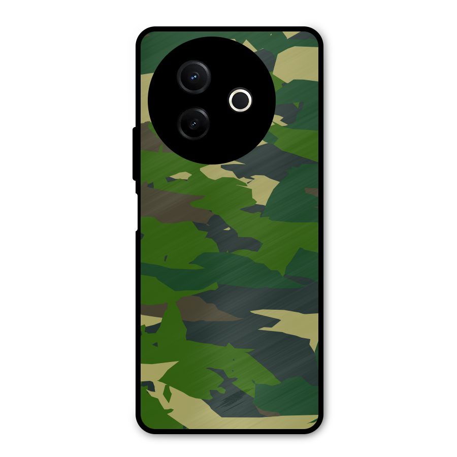 Green Camouflage Army Metal Back Case for Vivo Y39