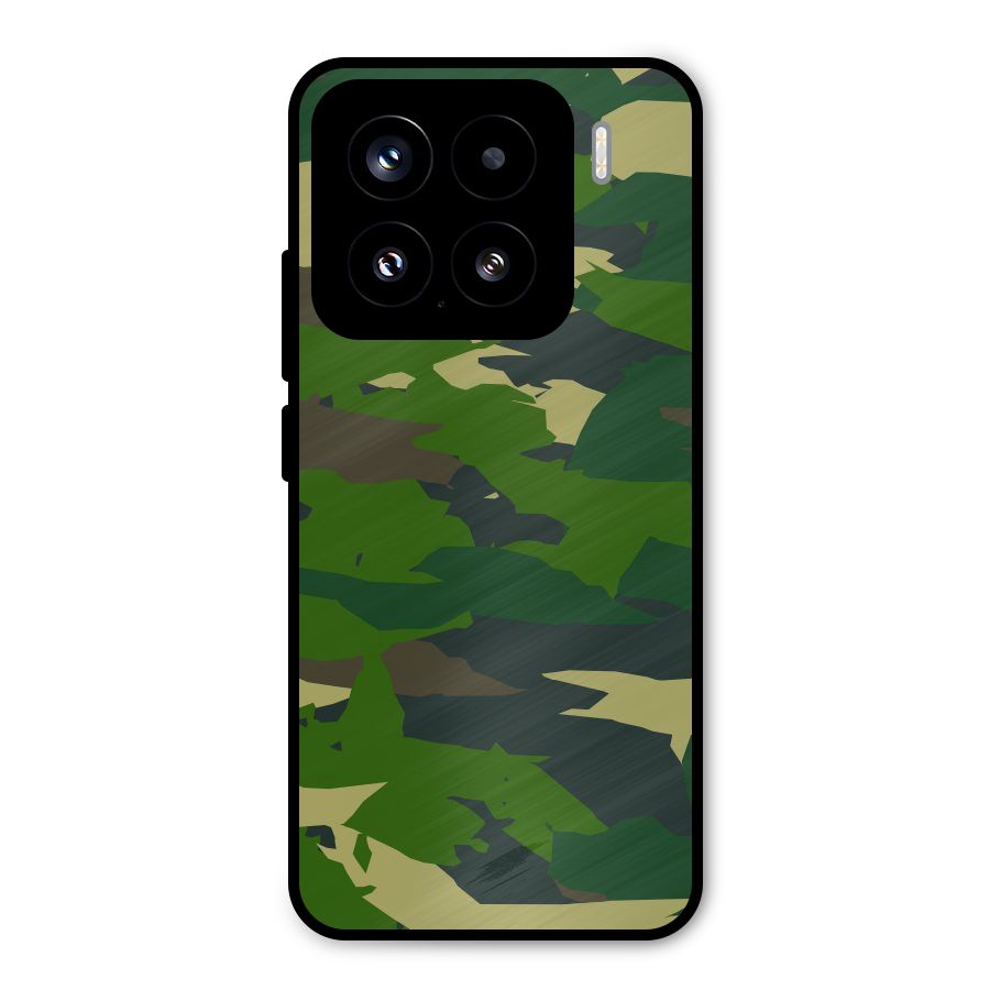 Green Camouflage Army Metal Back Case for Xiaomi 15