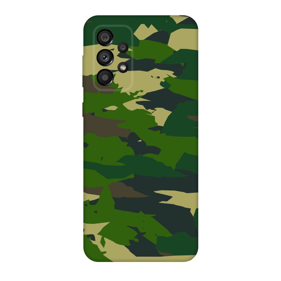 Green Camouflage Army Original Polycarbonate Back Case for Galaxy A73 5G