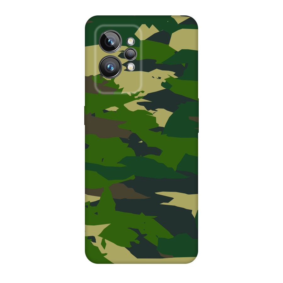 Green Camouflage Army Original Polycarbonate Back Case for Realme GT2 Pro