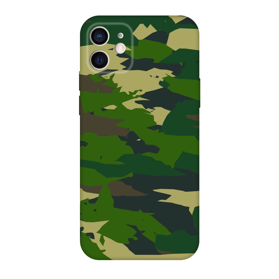 Green Camouflage Army Original Polycarbonate Back Case for iPhone 12
