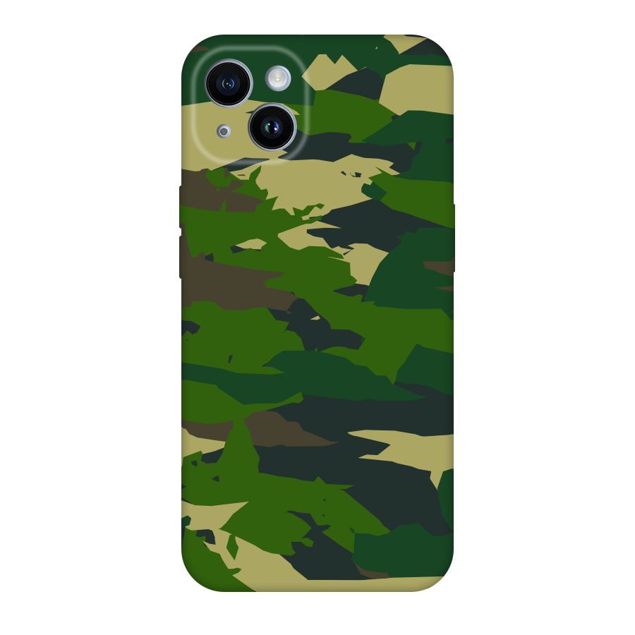 Green Camouflage Army Original Polycarbonate Back Case for iPhone 14
