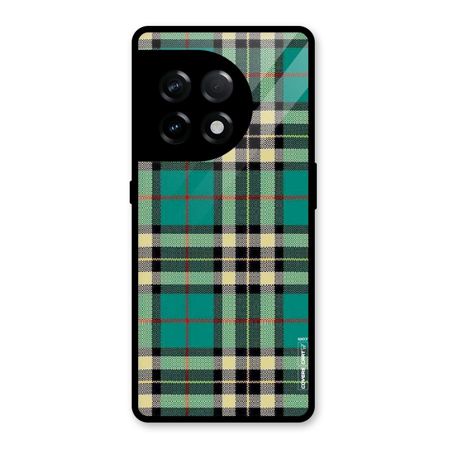 Green Check Glass Back Case for OnePlus 11R