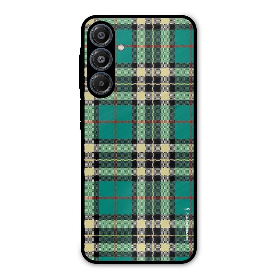 Green Check Metal Back Case for Galaxy A16 5G