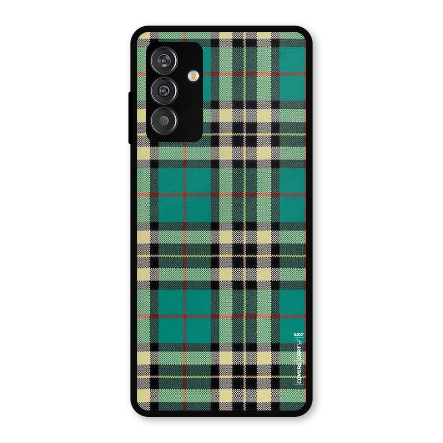 Green Check Metal Back Case for Galaxy F13