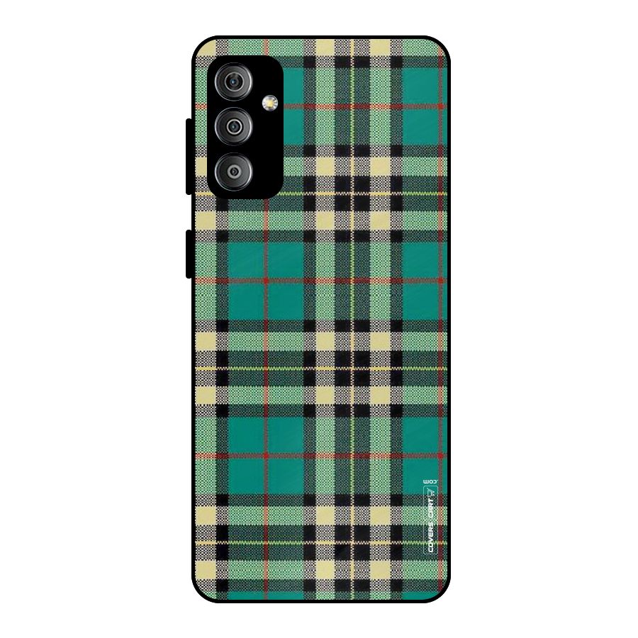 Green Check Metal Back Case for Galaxy F23