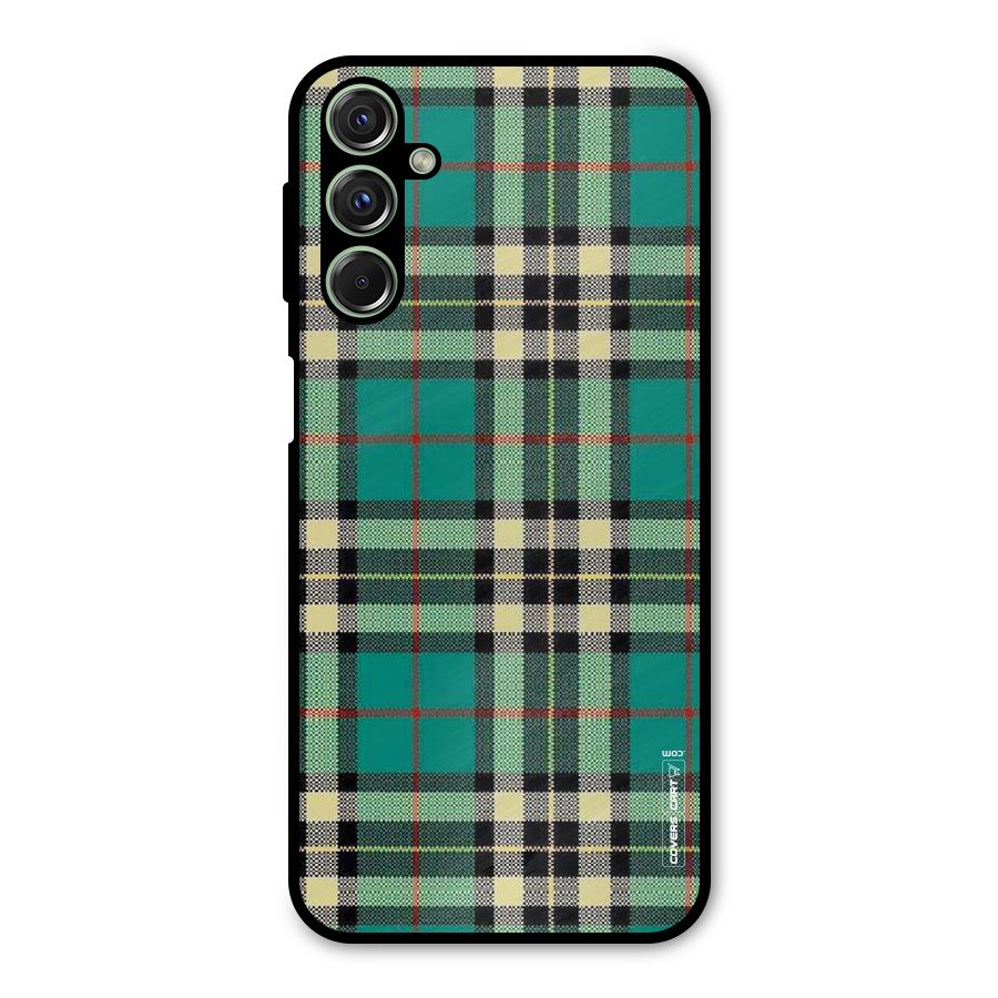 Green Check Metal Back Case for Galaxy M34
