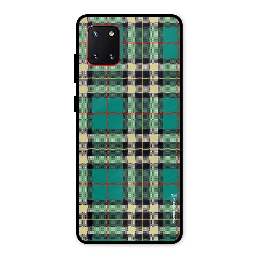Green Check Metal Back Case for Galaxy Note 10 Lite