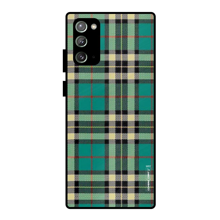 Green Check Metal Back Case for Galaxy Note 20