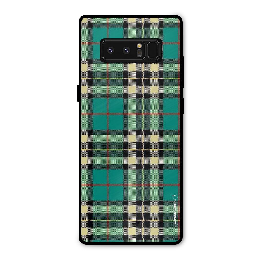 Green Check Metal Back Case for Galaxy Note 8