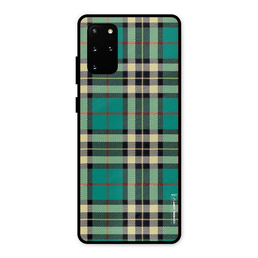 Green Check Metal Back Case for Galaxy S20 Plus