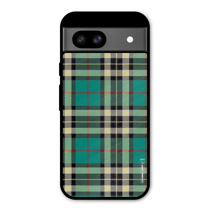 Green Check Metal Back Case for Google Pixel 8a